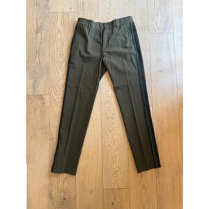 James Perse Olive & Black Men's Tuxedo Trousers (Size 30)